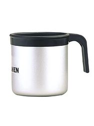 LAKEN 8.41254E + 12 Caneca de alumínio com borda de plástico preta e pega 0,4 L, cinzento claro, 1 unidade (embalagem de 1)