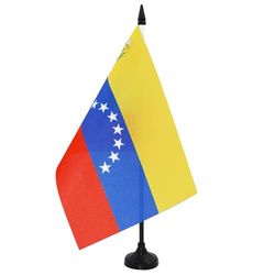 AZ FLAG Bandera de Mesa de Venezuela 21x14cm - BANDERINA de DESPACHO VENEZUELANA 14 x 21 cm