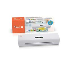 Peach Professional Highspeed Laminator A3 – snabb start klar bara 60 sekunder vs. 3–5 min. - 4 filmer A4 per minut/4 gånger snabbare än vanligt – PL815