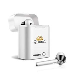 Hoofdtelefoon, draadloos, Bluetooth, Queen, zwart.