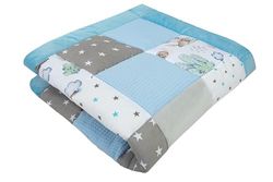 Medi Partners Couverture Bébés 100% Coton 100x100cm multifonctionnel Épais Doux tapis de jeu Insert de parc