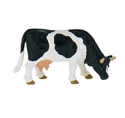Bullyland 62442 - Figura de jogo, vaca leão preta e branca, aprox. 6,5 cm de altura, figura pintada à mão, sem PVC, para que as crianças brinquem com a imaginação, multicolor, M (62442)