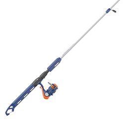Zebco WILDER 4'3" 2PC SPIN COMBO 6 C Vissen, Blauw/Oranje, 15