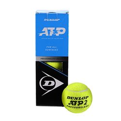 Dunlop Tennisboll ATP trycklös – för sand, hård plats och gräsmatta (1 x 3 burk)