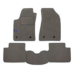 Set Tappetini realizzato per VOLVO S70 anno dal 1997 al 2004 in Moquette tessuto di velluto lavabile Colore GRIGIO con Stemma
