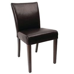 Bolero gr366 contemporáneo de piel sintética silla de comedor, marrón (Pack de 2)