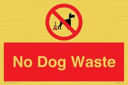 No Dog Waste Sign - 300x200mm - A4L