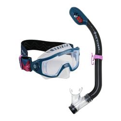 US Divers Combo Avila Kid Paradise Snorkels, uniseks, volwassenen, zwart en blauw, maat XS