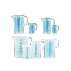 vitlab 444081 Vaso Medidor, polipropileno, erhabene Azul Escala, 3000 ml (6 – unidades)