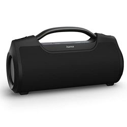 Hama SoundBarrel, cassa musicale Bluetooth (altoparlante Bluetooth impermeabile secondo IPX6, scatola musicale portatile 60 W, batteria 12 ore, Power Pack) nero
