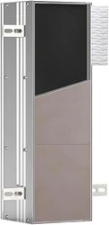 EMCO Asis Plus Modulo WC da incasso con porta carta igienica, armadietto da bagno per spazio invisibile, armadietto alto con funzione push to open e 3 scomparti, chiusura porta sinistra