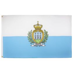 AZ FLAG - Drapeau Saint Marin - 90x60 cm - Drapeau Saint-Marinais 100% Polyester Avec Oeillets Métalliques Intégrés - Pavillon 50 g