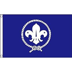 AZ FLAG - Drapeau Scouts Bleu - 90x60 cm - Drapeau du Scoutisme 100% Polyester avec Oeillets Métalliques Intégrés - Pavillon 50g - Couleurs Vives