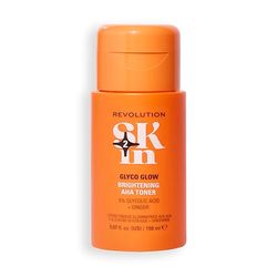 Revolution Skin, Glyco Glow 5% Glycolic Acid & Ginger Brightening AHA Toner, Facial Toner for Radiant Complexion, Vegan & Cruelty-Free, 150ml
