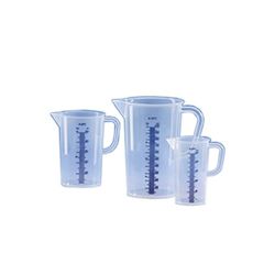 vitlab 441081 Vaso Medidor, polipropileno, erhabene Azul Escala, 500 ml (12 unidades)