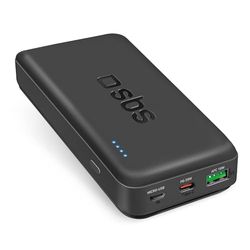 SBS Powerbank 20K snabb, strömförsörjning 20 000 Mah, snabbladdning 20 W, adaptiv snabbladdning AFC, State LED, USB-C, USB-A, laddare för iPhone, iPad, Airpods, Samsung, Surfplatta, Smartphone