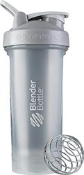 BlenderBottle Classic V2 Shaker Bottle with Stainless Steel Ball, For Protein Shakes, Dishwasher Safe, 830ml, Pebble Grey