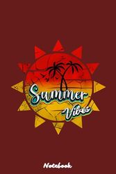 Summer Vibes Notebook: College Ruled Lined Notebook | Cottagecore Aesthetic Journal for School