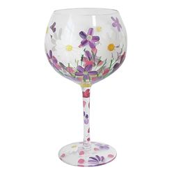 Lesser & Pavey Daisies Gin Glass | Lovely Gift for Women & Men | Designed by Lynsey Johnstone | Luxury Wine Glass for Every Occasions