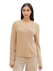 TOM TAILOR Gebreid vest voor dames, 11485 - Sandy Beige, M