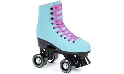 SMJ sport damer klassiska retro rullskridskor | ABEC7 kullager | Mint rosa flickor klassiska roller skridskor inlines | storlek 35, 36, 37, 38, 39, 40, 41 (turkos, 35)