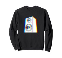 EDM Music Trippy Retro Altavoz Vaporwave Techno Rave Party Sudadera