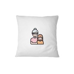 Bona Basics, Decoratieve kussenhoes, Huisdecoratie, voor bank, cafetaria, Afmeting: 45X45 cm, Kleur: Wit