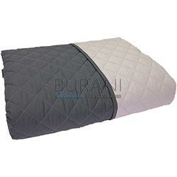 Caleffi - Gewatteerd sprei, effen, voor tweepersoonsbed, antraciet