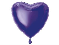 Unique Party - 52956 - Ballon à l'Hélium - Forme de Cœur - 45 cm - Violet Foncé