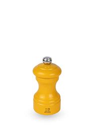 PEUGEOT - Bistro 10 cm Salt Mill - Classic Grind System - Made with PEFC Certified Wood - Lifetime Guaranteed Mechanism - Made in France - Bistrorama - Saffron Yellow Lacquered Colour