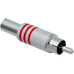 Metalen Cinch Connectors 610161 voor Kabel 6 mm, Rood