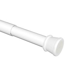 Flair Deco Klemm tiges, tiges, de Foot avec Bouchons en Caoutchouc, Lot de 2, ausdrehbar, métal, Plastique, Blanc, 125–220 cm