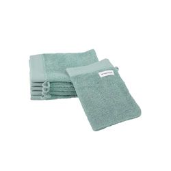 TOM TAILOR Gant de Toilette, Lot de 6, 16 x 21 cm, 100% coton / éponge, avec attache et étiquette avec logo, COLOR BATH TOWEL Turquoise (Fresh Sage)