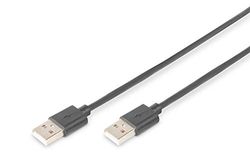 DIGITUS Câble USB 2.0 – 5 m – USB-A vers Type A – 480 Mbps – pour Ordinateurs, Ordinateurs Portables, hubs, imprimantes, disques durs externes – Noir
