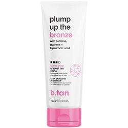 b.tan Loción autobronceadora hidratante diaria y rellenadora de la piel | Plump Up the Bronze Everyday Glow Lotion - Desarrolla un brillo bronceado profundo y oscuro, 8 onzas líquidas