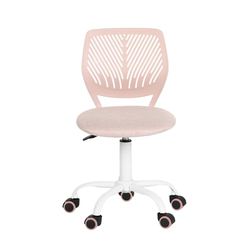 FurnitureR Chaise de Gaming pour Enfants, Chaise de Bureau, Chaise Gamer, Chaise de Bureau, Design Ergonomique et Moderne, sans Bras, Hauteur du siège, Roues en Caoutchouc, Rose Morandi
