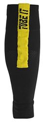 Uhlsport Tube It Sleeve Media sin Tobillera, Hombre, Negro/Amarillo Lima, 45-47