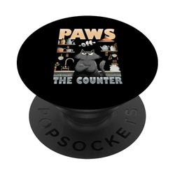 Paws off the counter PopSockets PopGrip Adhesivo