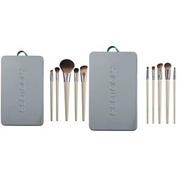 ECOTOOLS Start the Day Set de pinceles de maquillaje & Daily Defined Eye Kit - Set de 5 Brochas para Ojos