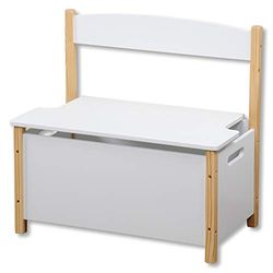Kesper | Banc pour Enfants, Matériau : Panneau de Particules, Dimensions: l 60 H 56 P 34,5 cm, Couleur : Blanc | 17713 13