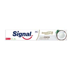 Signal Integral 8 Dentifrice Antibactérien Blancheur, Extrait Naturel de Noix de Coco, Formule Antibactérienne cliniquement prouvée 75ml
