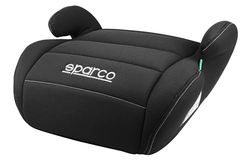 Sparco Alzador Infantil de Asiento de Coche Negro i-Size para Niños y Niñas. Homologado ECE R129/03 125-150 cm. Con funda lavable de 3 cm. Fabricado en ABS de Alta Resistencia