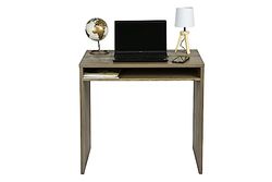 Iris Ohyama, Escritorio con módulo de Almacenamiento con estantería/Escritorio de Ordenador/Escritorio de Madera, Diseño,Robusto, Oficina, Casa - Desk - WDK-800 - Marrón Ceniza, W 80 x D 50 x H 75 cm