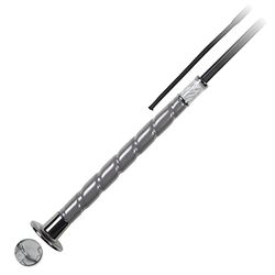 PFIFF 102939 Dressuurzweep, golfgreep kunstleer glasvezel, grijs 110 cm