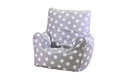 Knorrtoys 68111 - kinderzitzak Junior - Grey White Stars