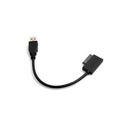 System-S USB Type A (Male) to 7 + 6 13pin Slimline SATA Laptop CD/DVD ROM Optical Drive Adapter Cable