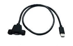 System-S Câble USB 3.1 50 cm Type C mâle vers 2.0 Micro B Femelle 5 Broches Panel Mount 28 mm