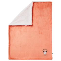 Babycalin - Couverture bébé Naissance 75x100 cm Minnie Good Morning Disney Baby - Couverture bébé naissance ultra douce en flanelle brodée doublée sherpa - Couverture bébé chaude et moelleuse