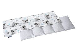 Medi Partners Almohadilla térmica hueso de cereza 60x20cm 800g 100% Algodón 5 cámaras Grande Terapias de frío Funda Extraíble (Teddy)