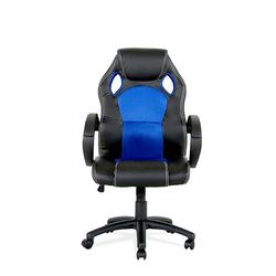 La Silla Española Madrid bureaustoel, kunstleer, blauw, 66 x 62 x 120 cm